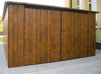 4x5 orzech szeroki panel garaz blaszany jednospadowy